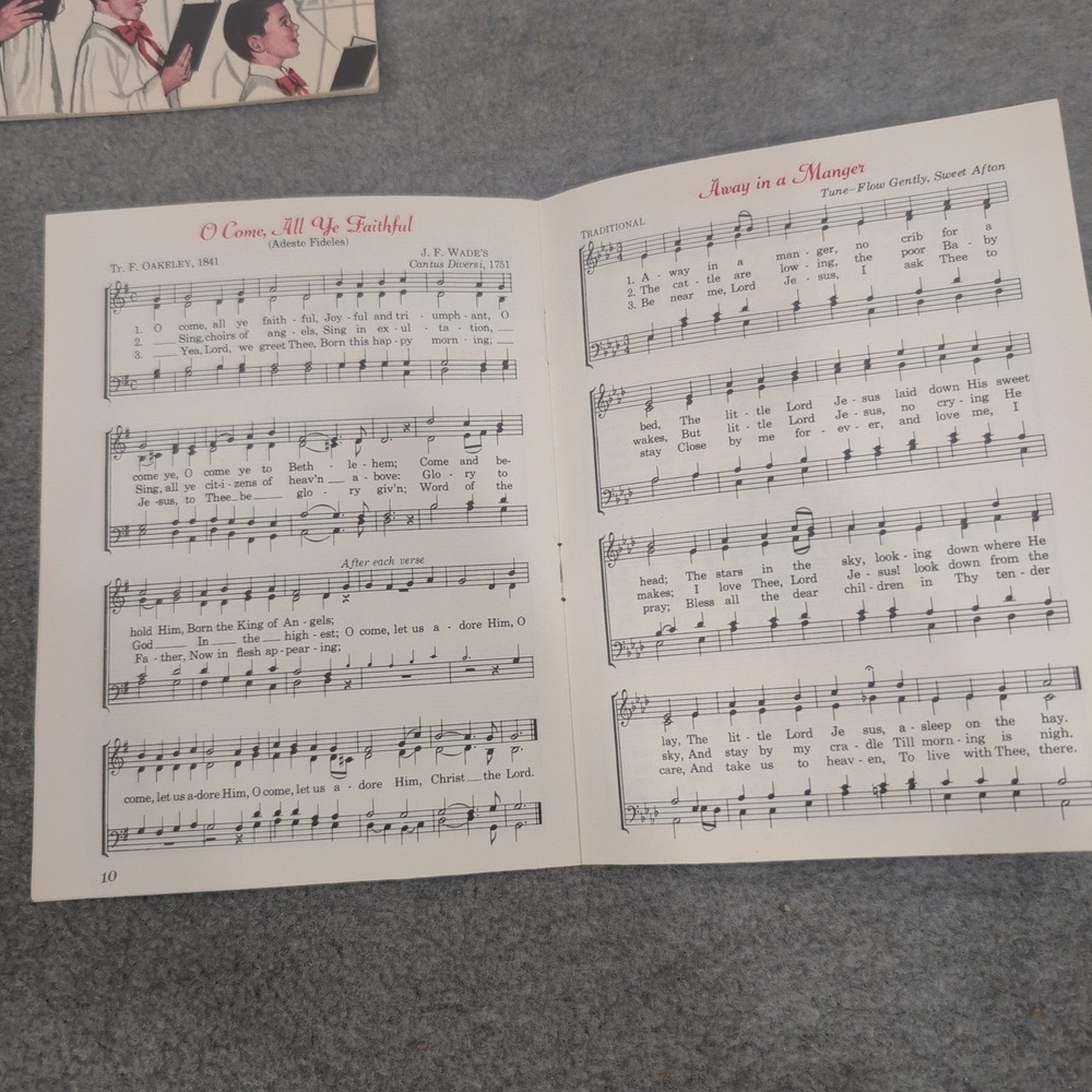 Lot of 7 Vintage 1962 John Hancock Christmas Carols Songbooks Sheet Music Choir‎ - Picture 3 of 4